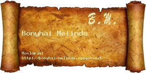 Bonyhai Melinda névjegykártya